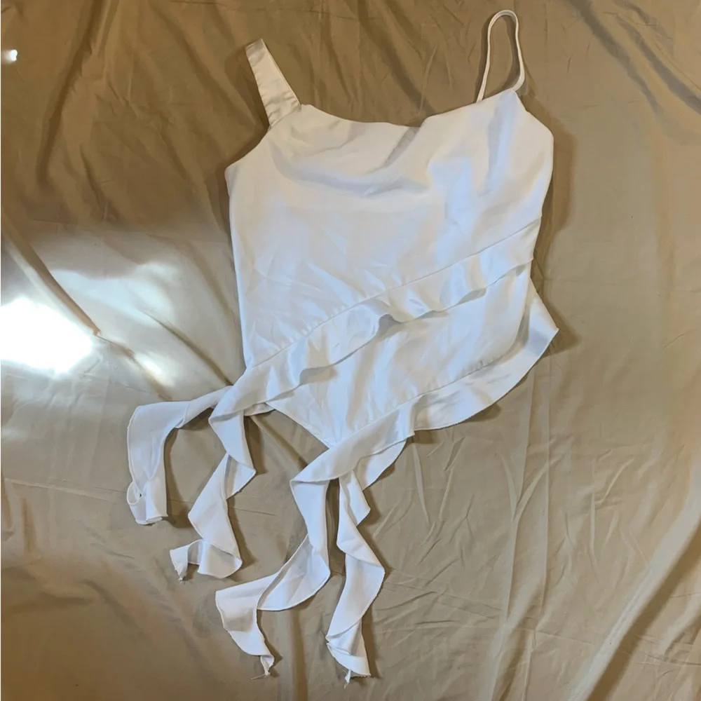 Topshop Ruffle Front Blouse - Picture 2 of 12
